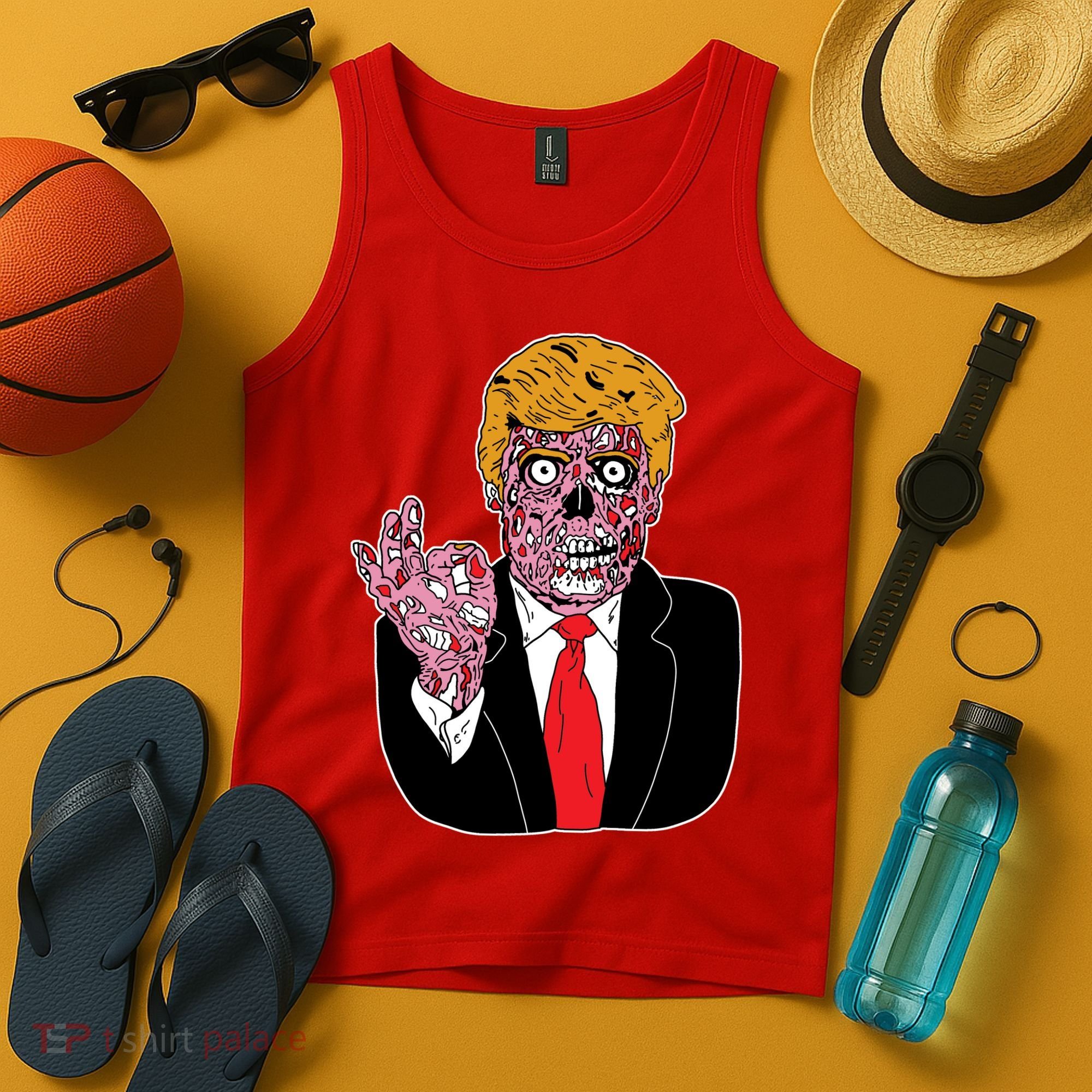 Zombie Donald Trump Funny Halloween Tank Top