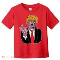 Zombie Donald Trump Funny Halloween Toddler T-Shirt thumb 0