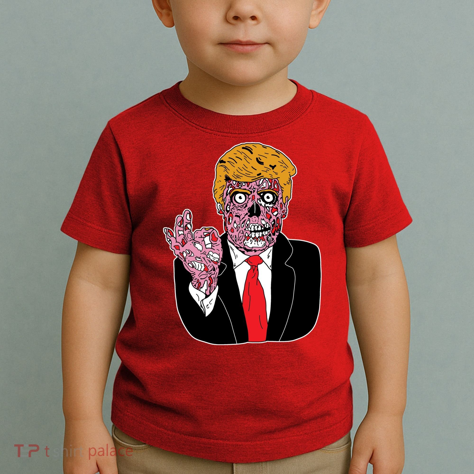 Zombie Donald Trump Funny Halloween Toddler T-Shirt