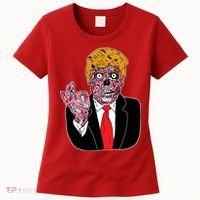Zombie Donald Trump Funny Halloween Women's T-Shirt thumb 0