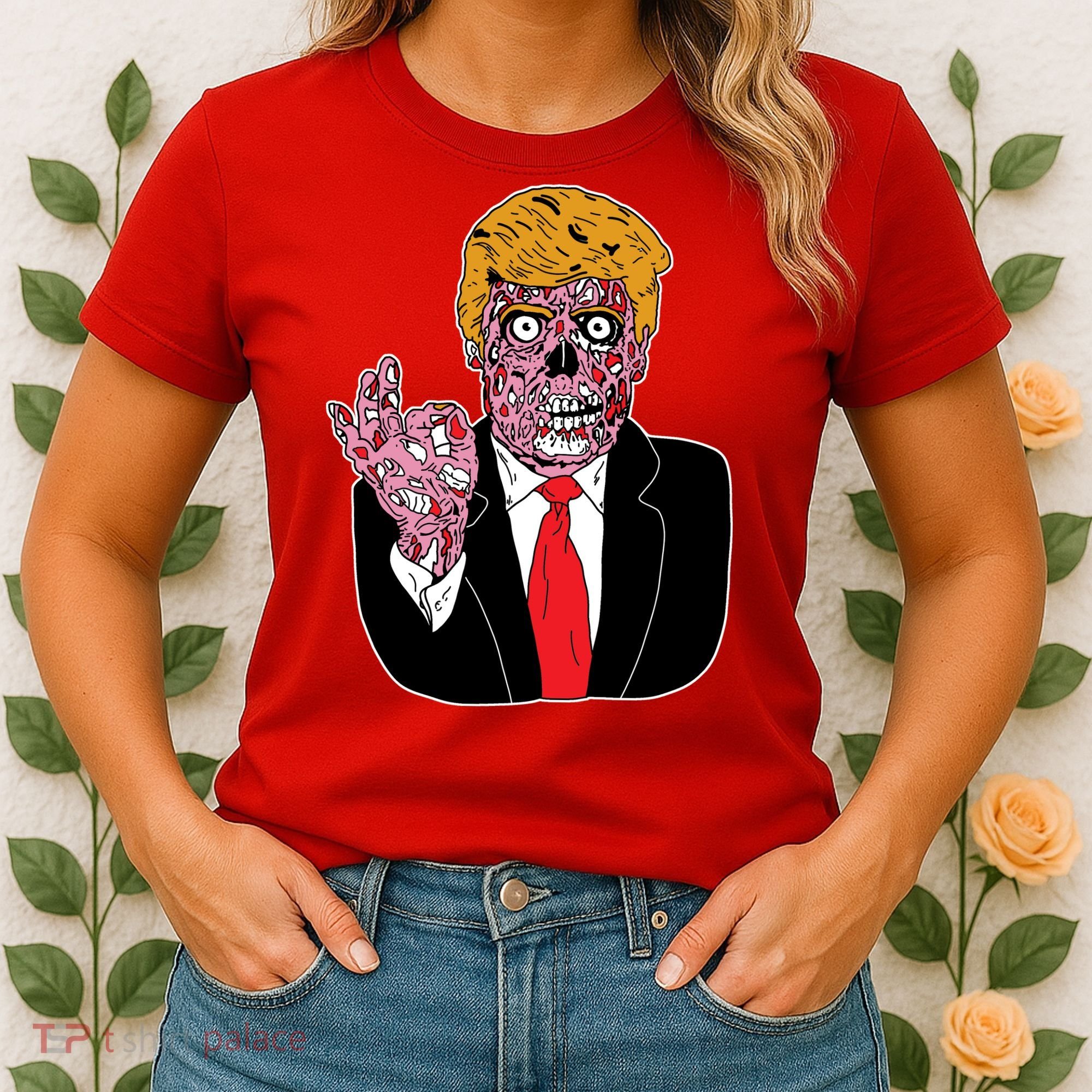 Zombie Donald Trump Funny Halloween Women's T-Shirt