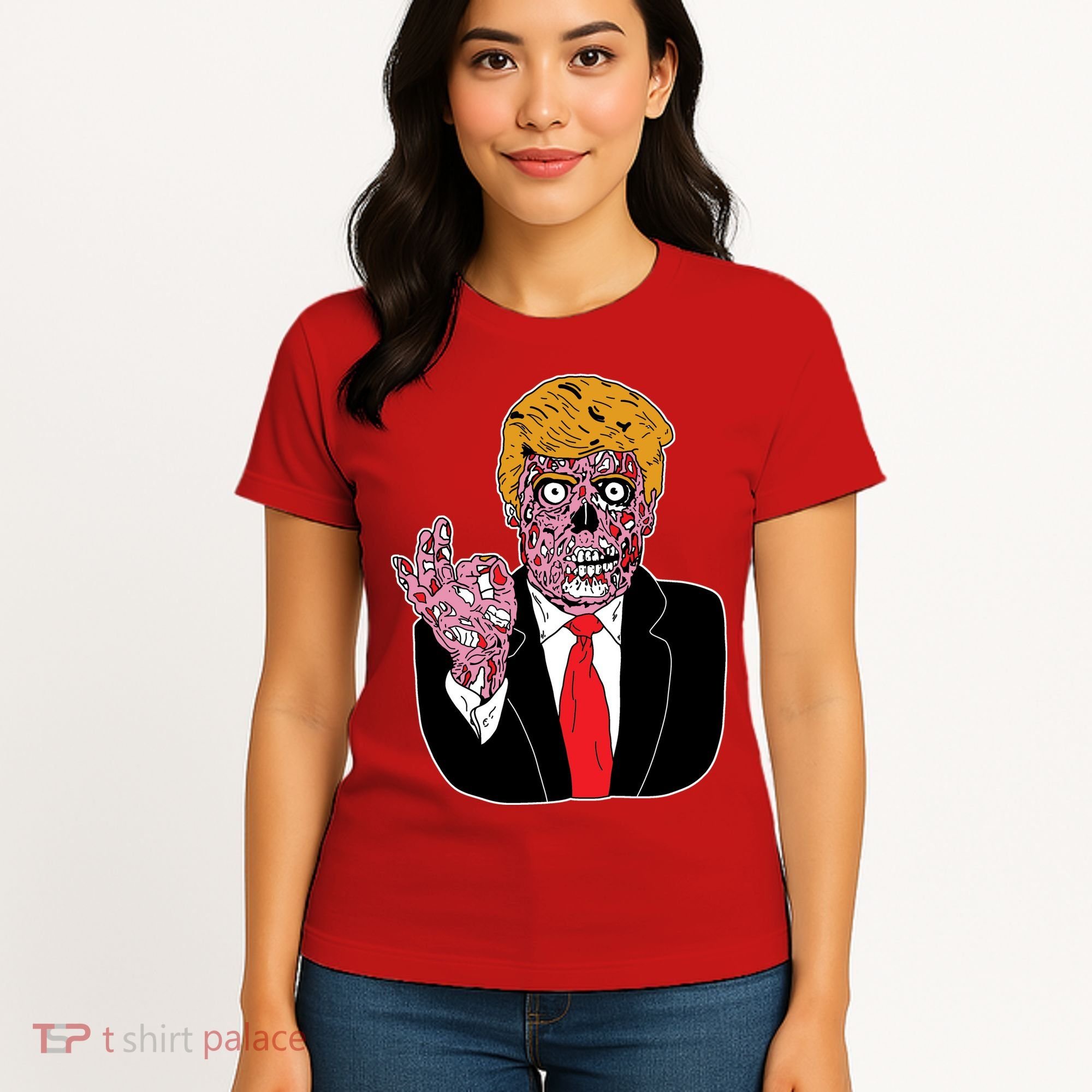 Zombie Donald Trump Funny Halloween Women's T-Shirt