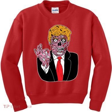 Zombie Donald Trump Funny Halloween Kids Sweatshirt