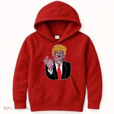 Zombie Donald Trump Funny Halloween Kids Hoodie