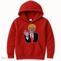 Zombie Donald Trump Funny Halloween Kids Hoodie thumb 0