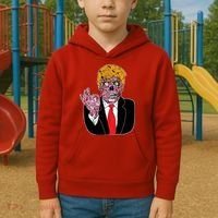 Zombie Donald Trump Funny Halloween Kids Hoodie thumb 2