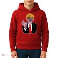 Zombie Donald Trump Funny Halloween Kids Hoodie thumb 4