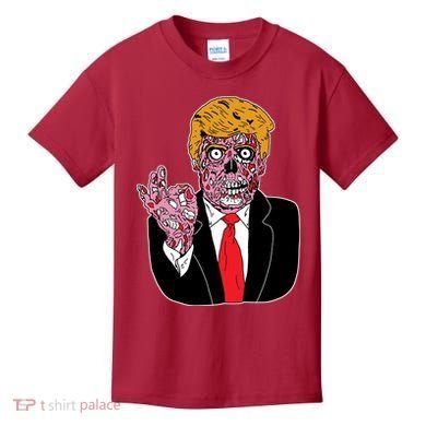 Zombie Donald Trump Funny Halloween Kids T-Shirt