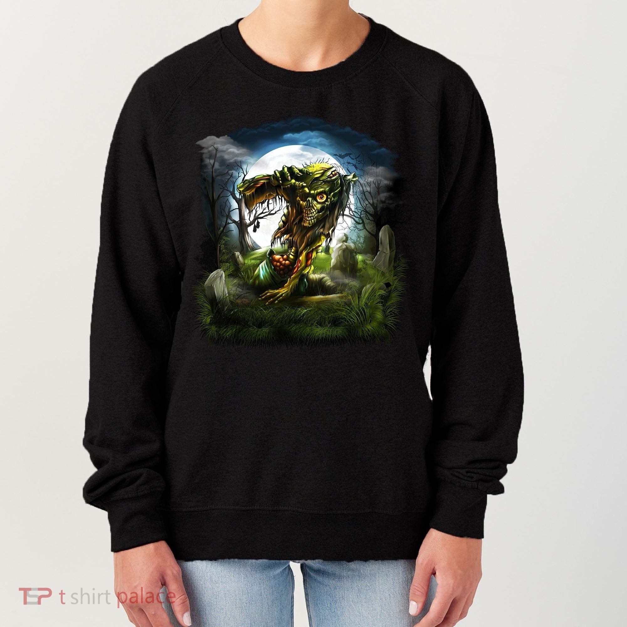 Zombie Grave Halloween Women's Sweatshirt