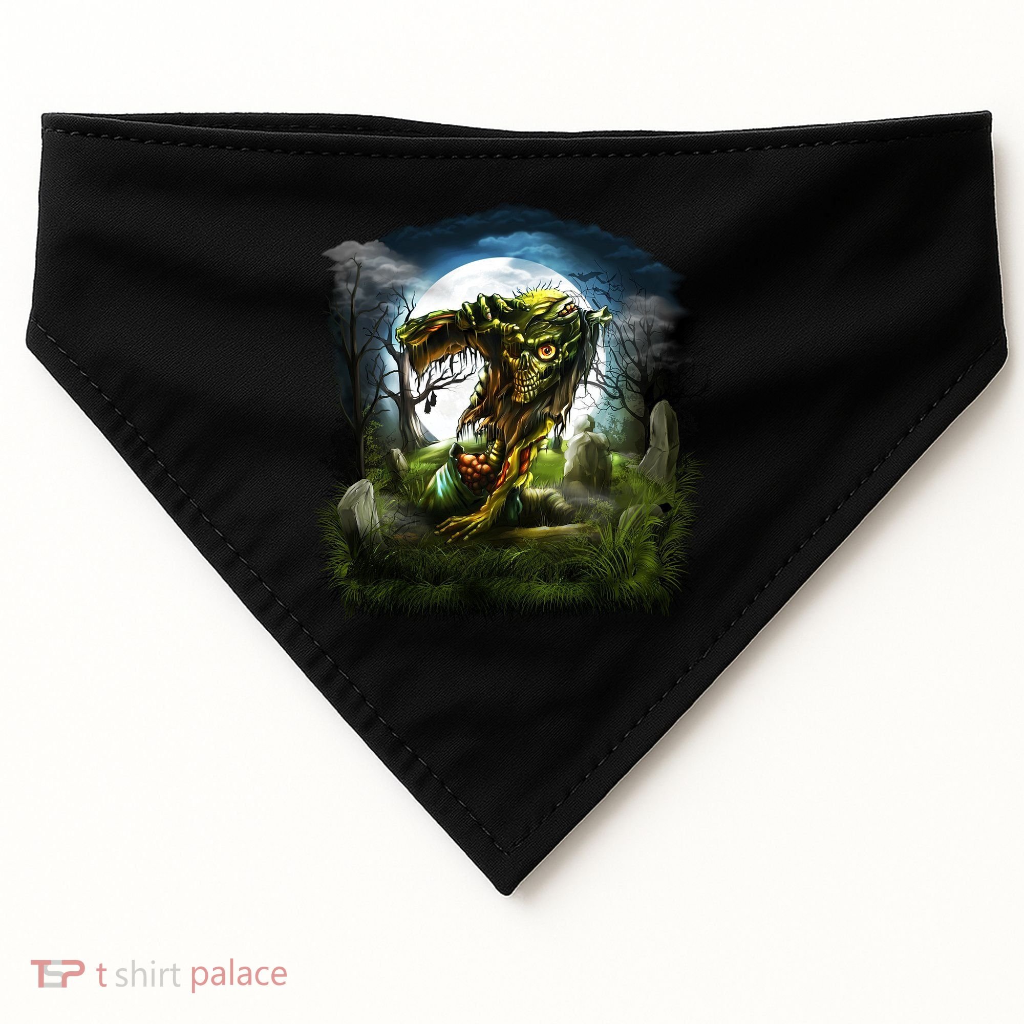 Zombie Grave Halloween USA-Made Doggie Bandana