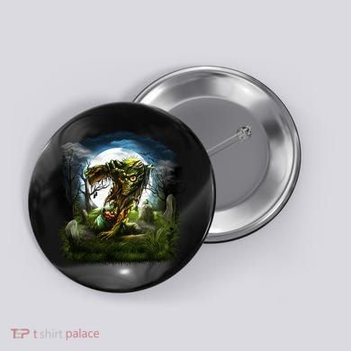 Zombie Grave Halloween Button