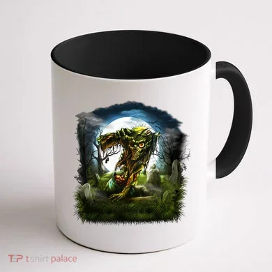 Zombie Grave Halloween Coffee Mug back