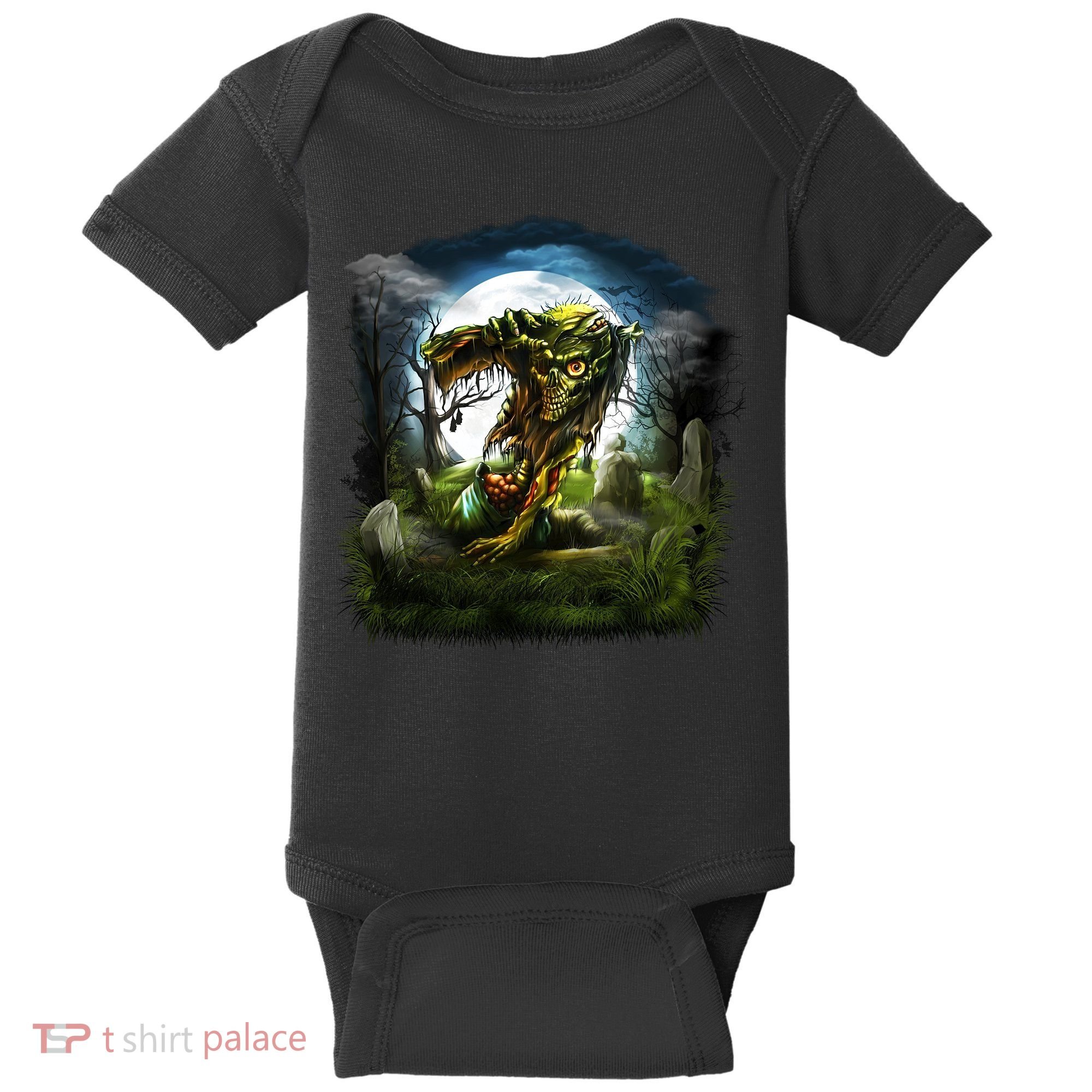 Zombie Grave Halloween Baby Bodysuit