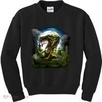 Zombie Grave Halloween Kids Sweatshirt thumb 0