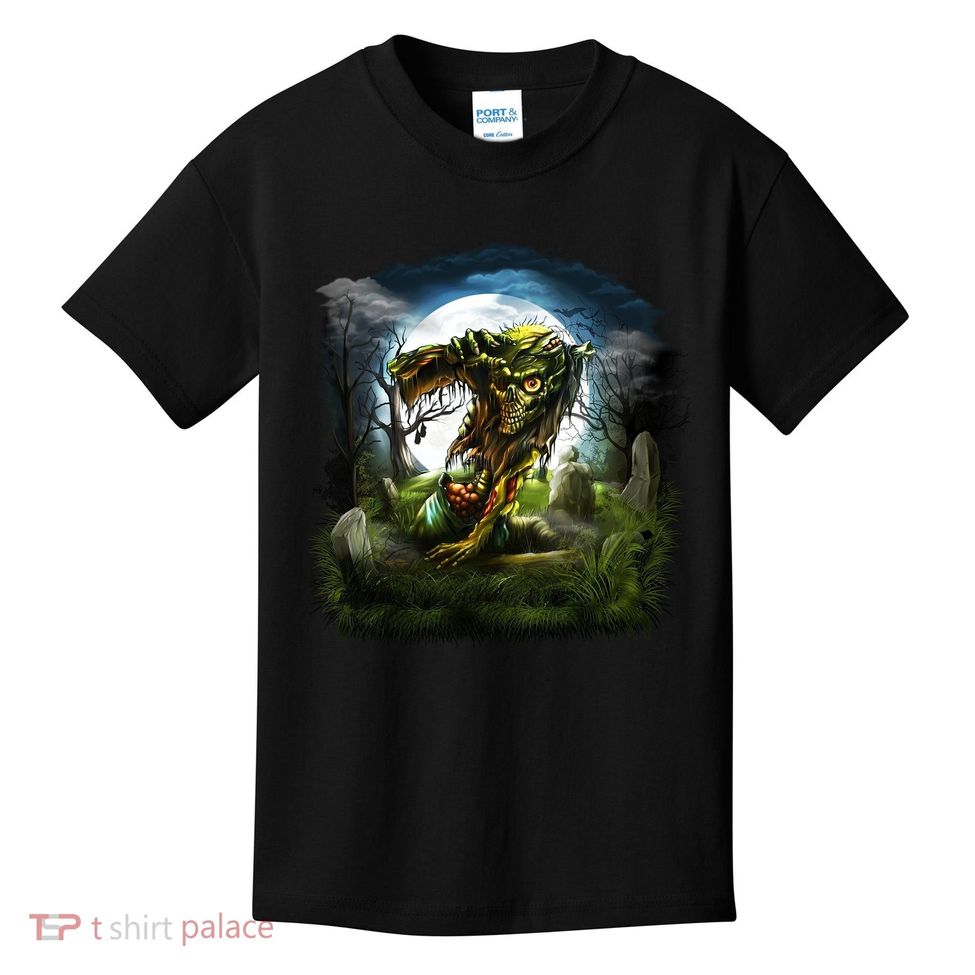 Zombie Grave Halloween Kids T-Shirt