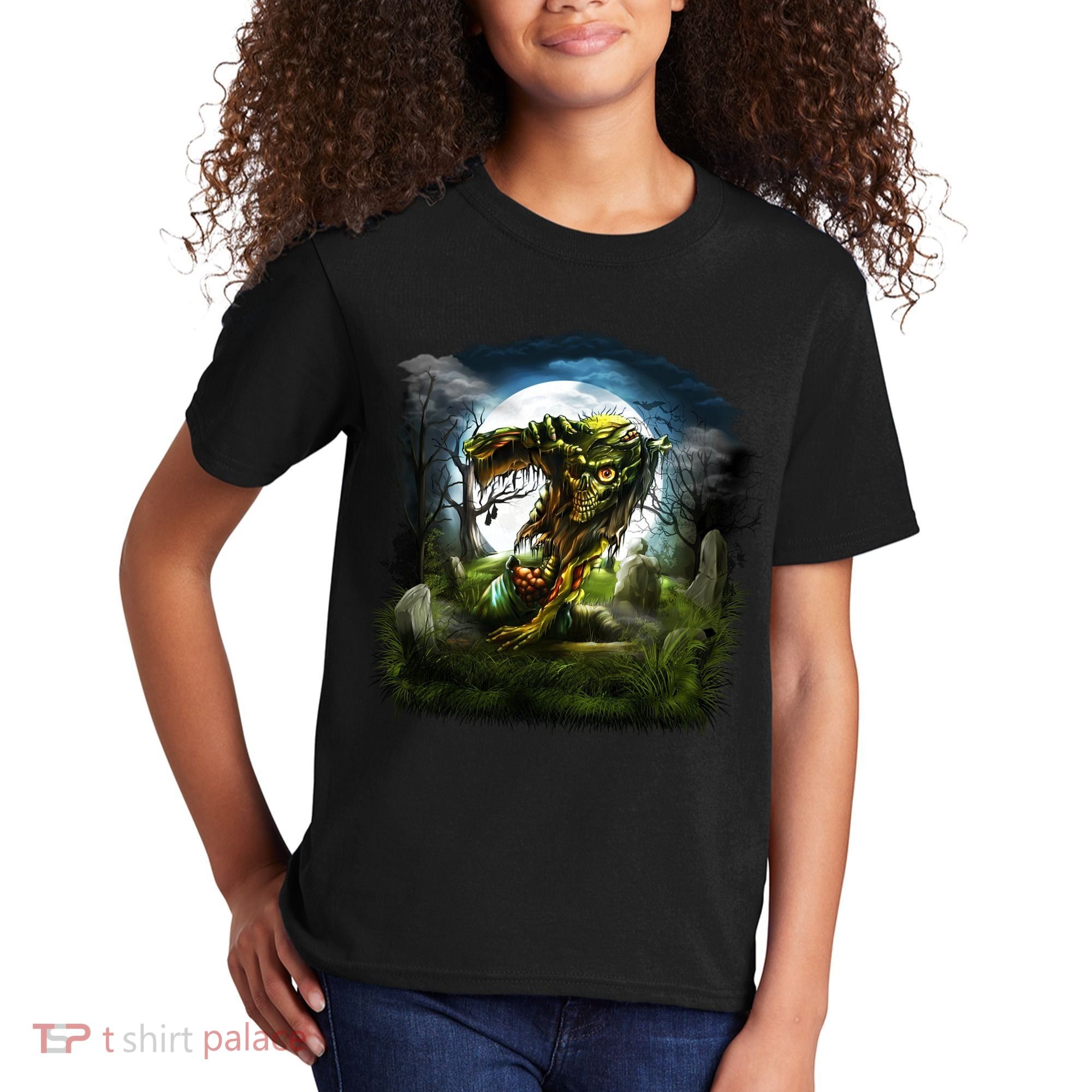 Zombie Grave Halloween Kids T-Shirt