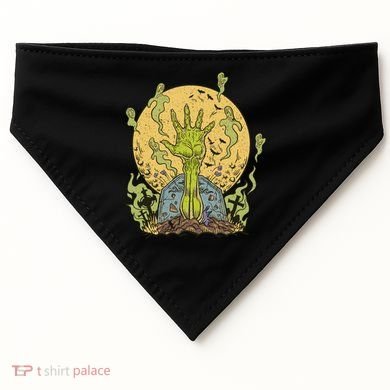 Zombie Hand Ghost Graveyard USA-Made Doggie Bandana