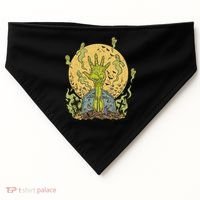 Zombie Hand Ghost Graveyard USA-Made Doggie Bandana thumb 0