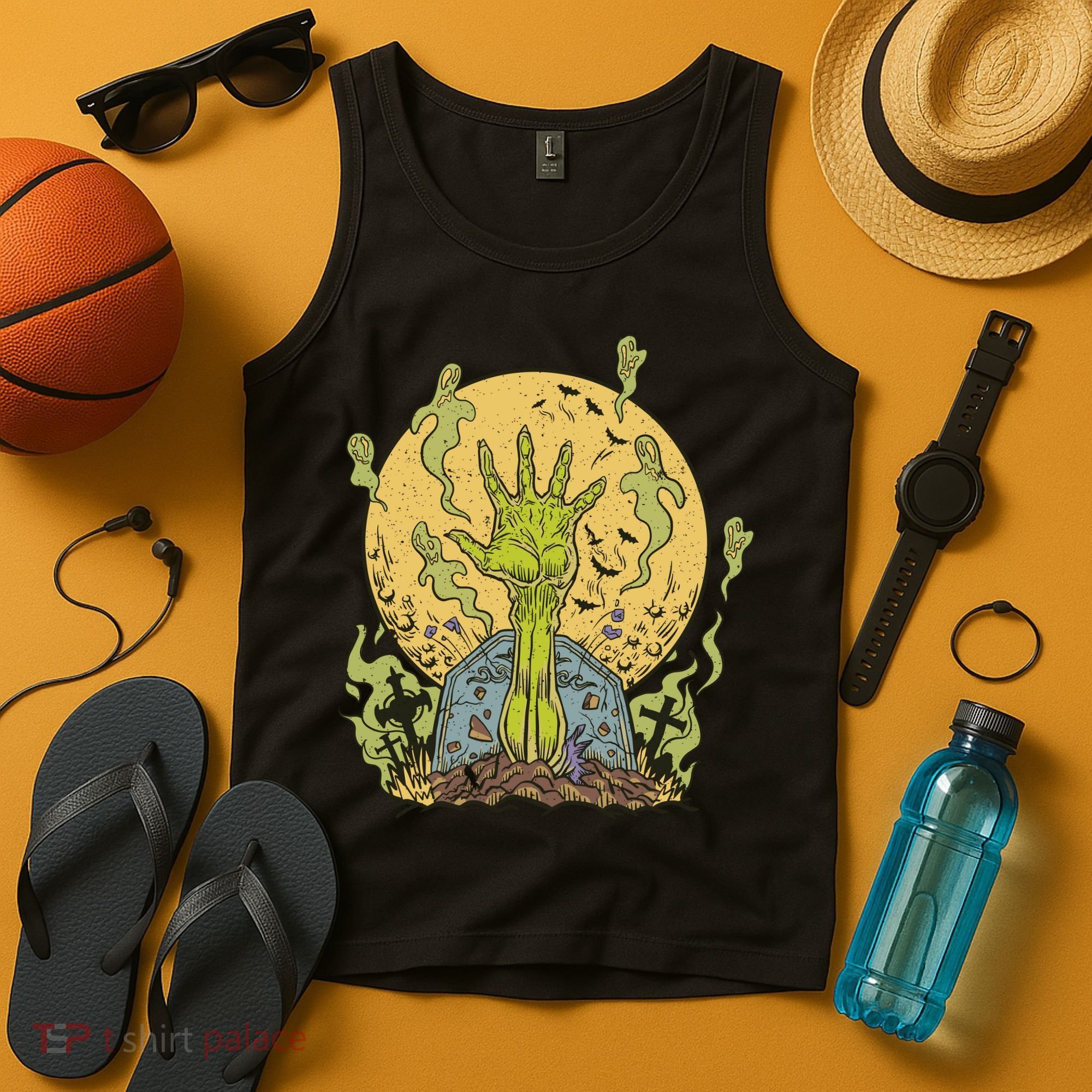 Zombie Hand Ghost Graveyard Tank Top