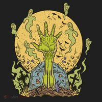 Zombie Hand Ghost Graveyard Golf Towel thumb 3