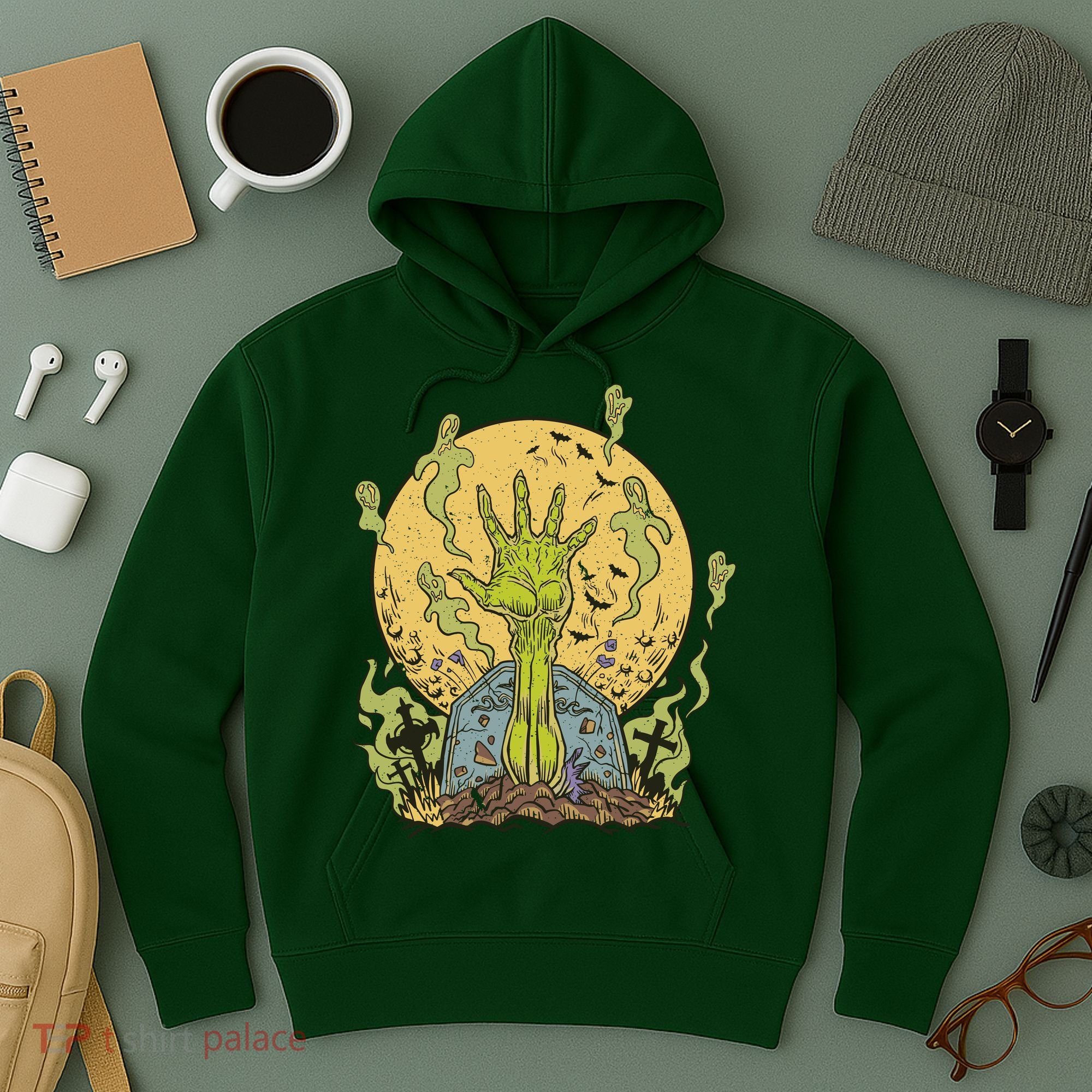 Zombie Hand Ghost Graveyard Hoodie