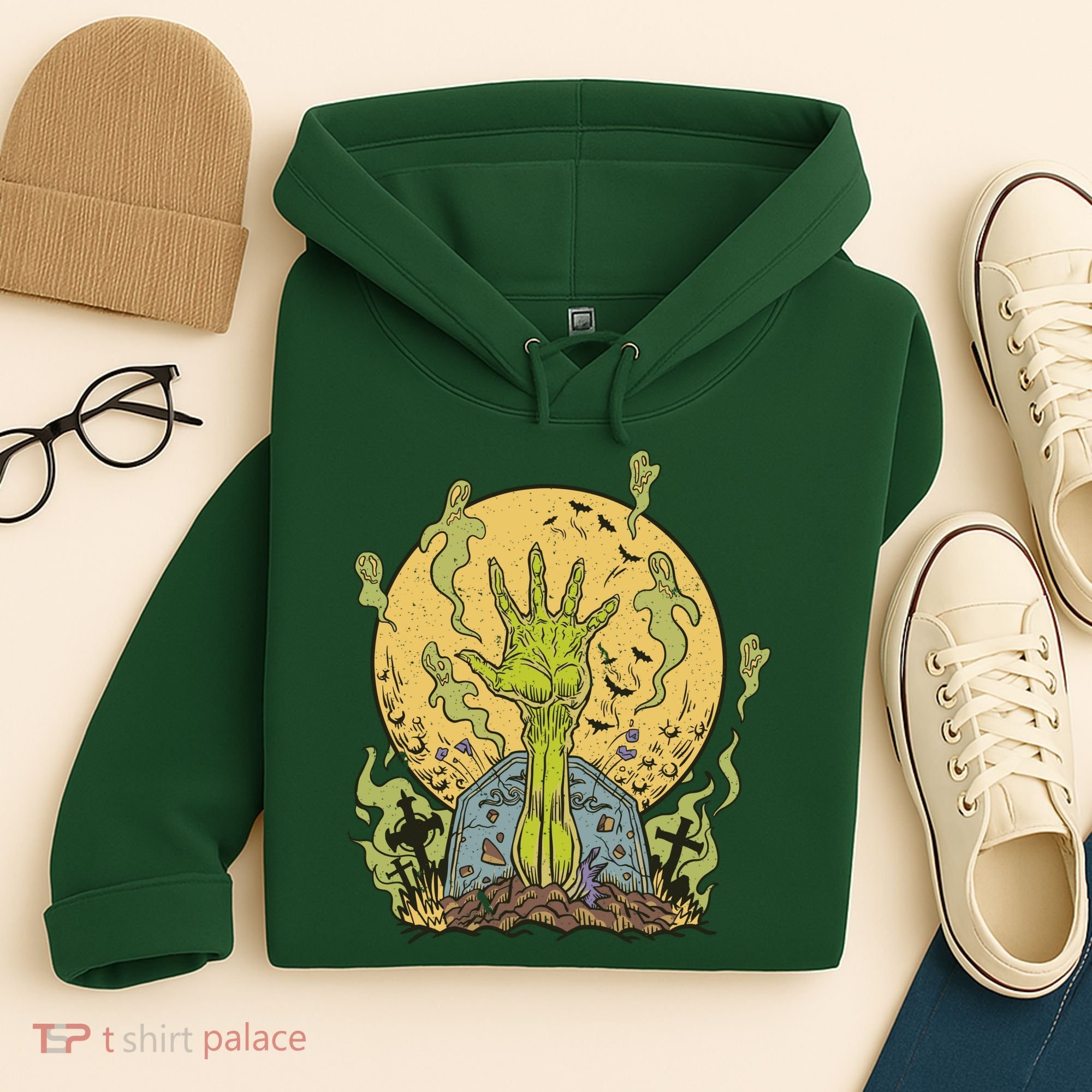 Zombie Hand Ghost Graveyard Hoodie