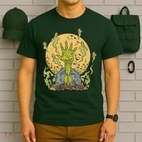Zombie Hand Ghost Graveyard T-Shirt thumb 6