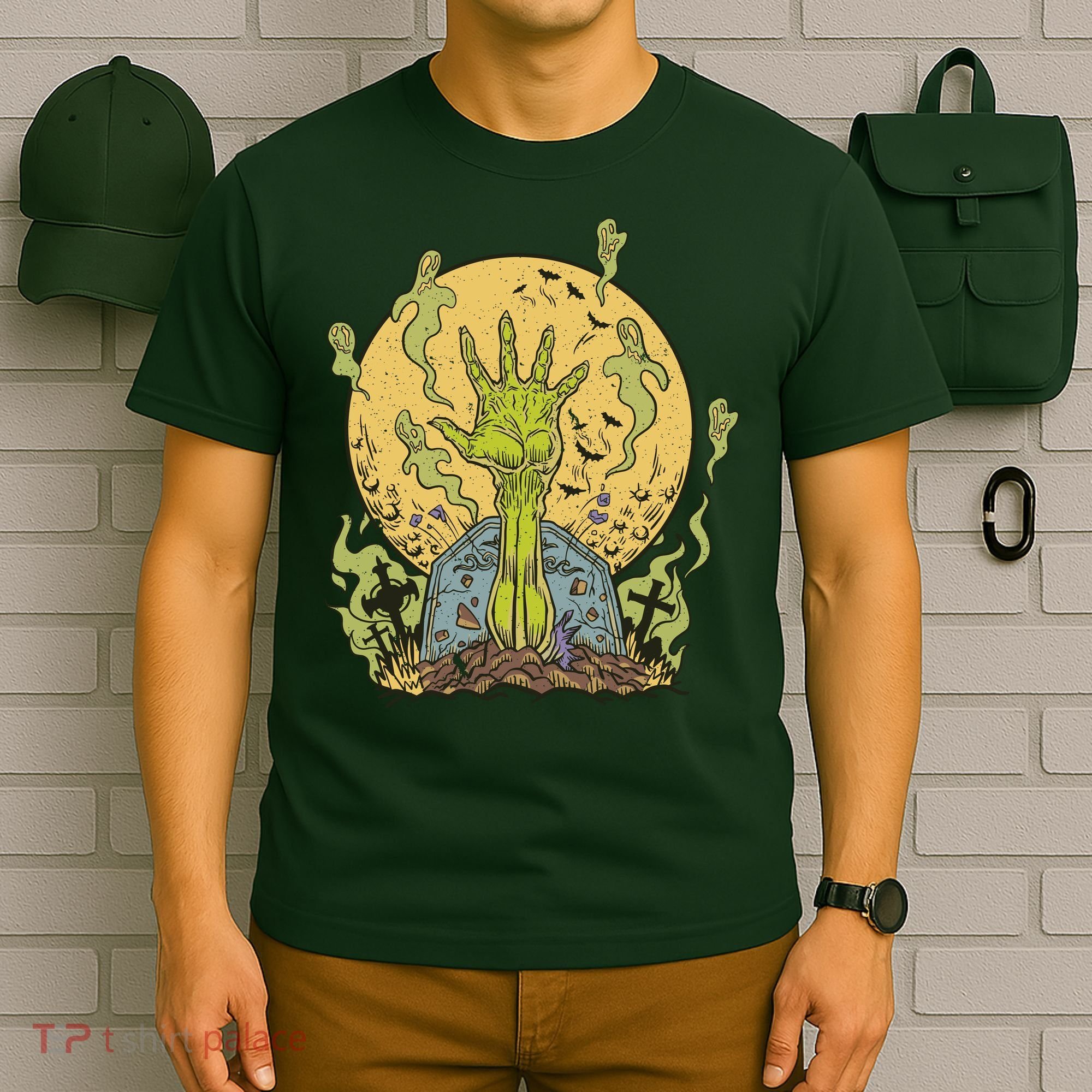 Zombie Hand Ghost Graveyard T-Shirt
