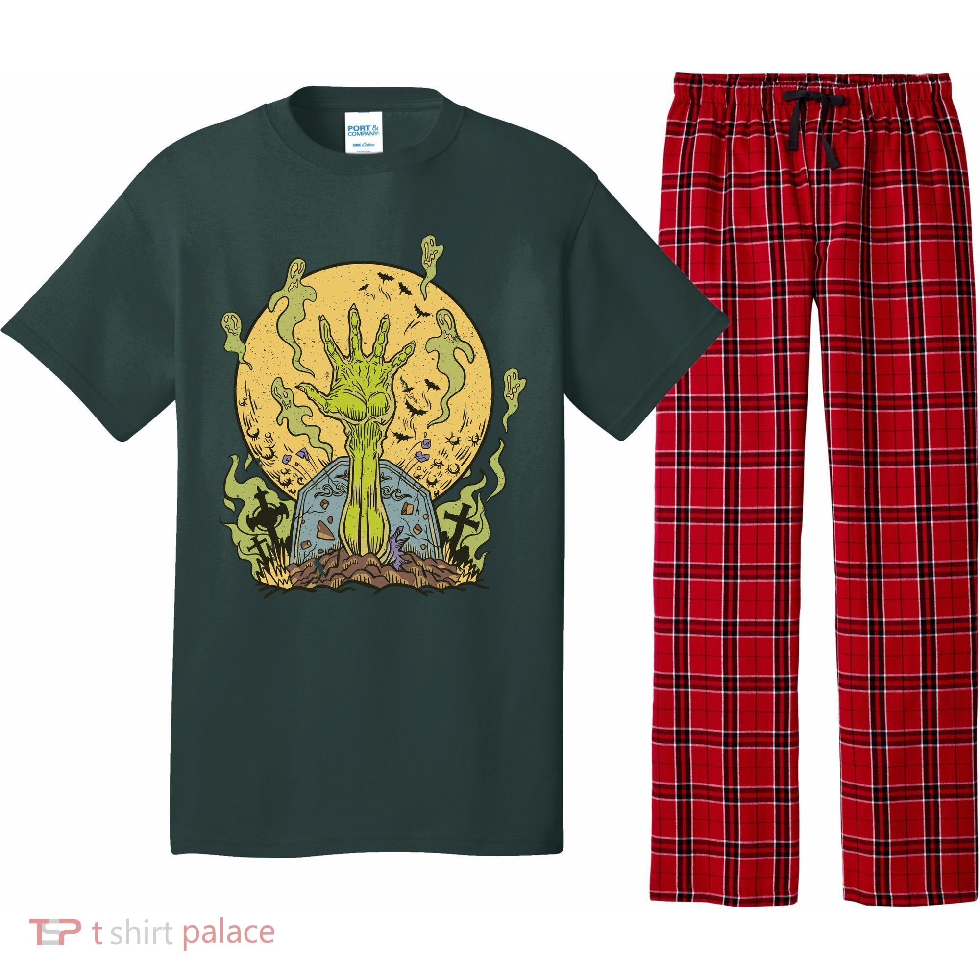 Zombie Hand Ghost Graveyard Pajama Set