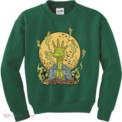 Zombie Hand Ghost Graveyard Kids Sweatshirt
