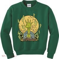 Zombie Hand Ghost Graveyard Kids Sweatshirt thumb 0