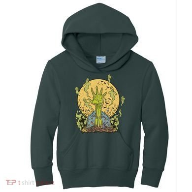 Zombie Hand Ghost Graveyard Kids Hoodie