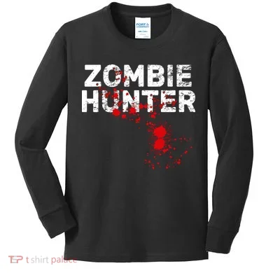 Zombie Hunter Kids Long Sleeve Shirt