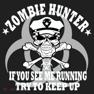 Zombie Hunter See Me Running Keep Up Comfort Colors Boxy T-Shirt