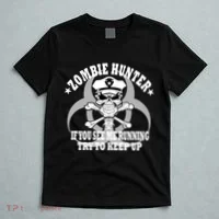 Zombie Hunter See Me Running Keep Up T-Shirt thumb 5