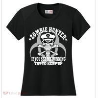 Zombie Hunter See Me Running Keep Up Women's Cooling Performance Crew T-Shirt thumb 0