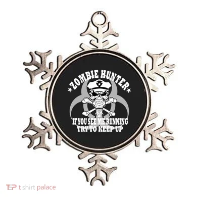 Zombie Hunter See Me Running Keep Up Ornament