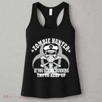 Zombie Hunter See Me Running Keep Up Women's Tank Top thumb 3