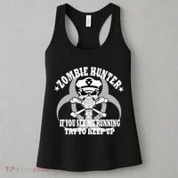 Zombie Hunter See Me Running Keep Up Women's Tank Top thumb 3