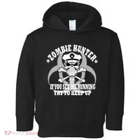 Zombie Hunter See Me Running Keep Up Toddler Hoodie thumb 0