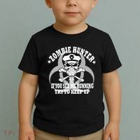 Zombie Hunter See Me Running Keep Up Toddler T-Shirt thumb 2