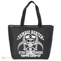 Zombie Hunter See Me Running Keep Up Tote Bag thumb 0