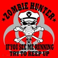 Zombie Hunter See Me Running Keep Up Santa Hat thumb 1