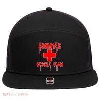 Zombie Rescue Team 7 Panel Mesh Trucker Snapback Hat thumb 0