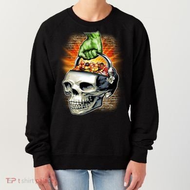 Zombie Skull Candy Bucket Women's Sweatshirt