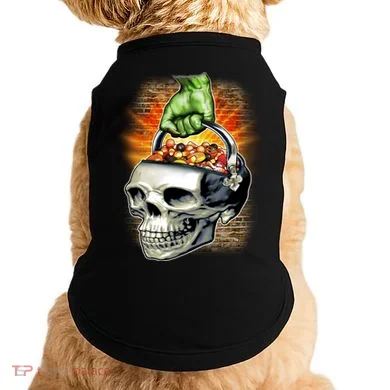Zombie Skull Candy Bucket Doggie Tank