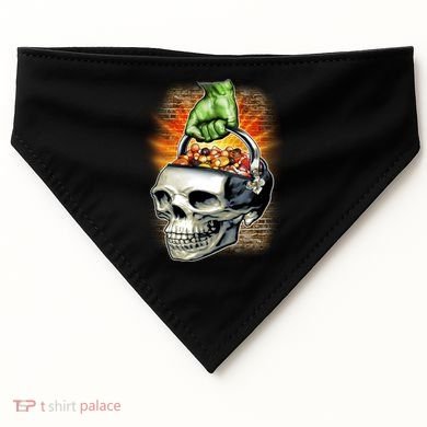 Zombie Skull Candy Bucket USA-Made Doggie Bandana