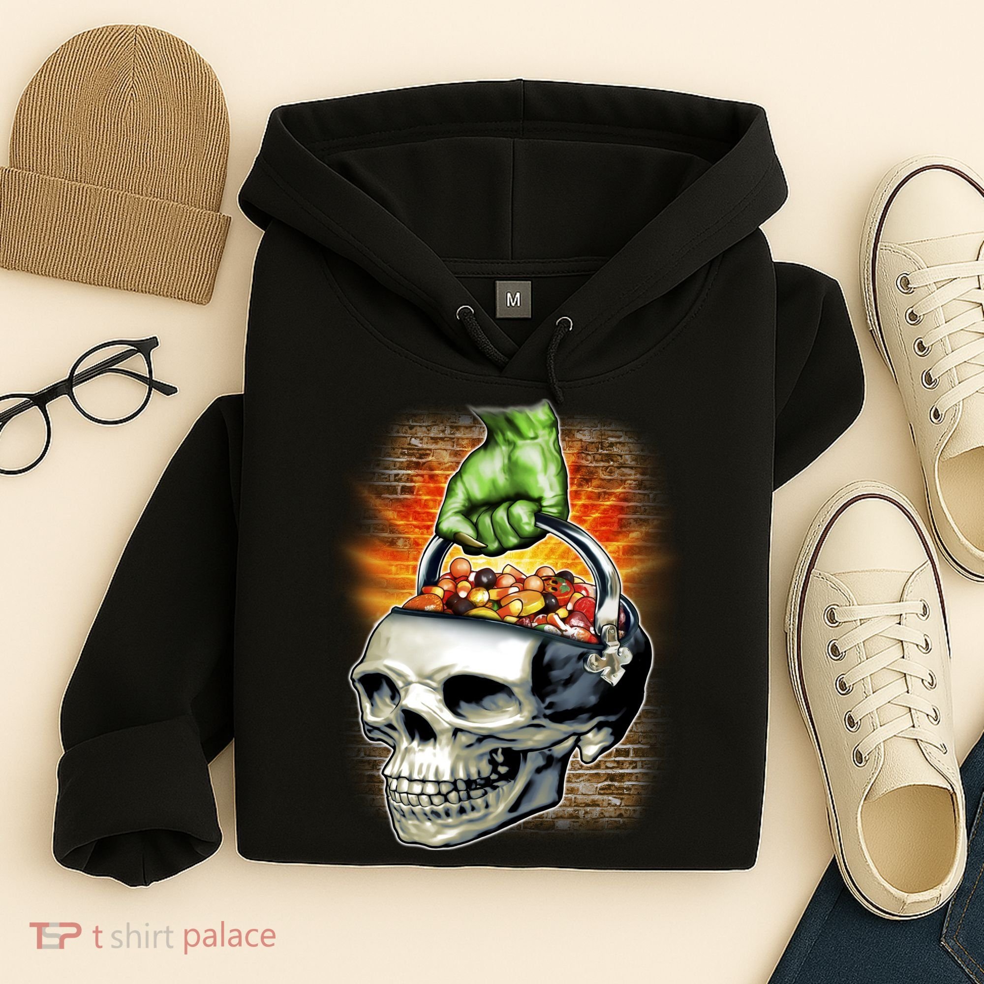 Zombie Skull Candy Bucket Hoodie