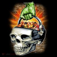 Zombie Skull Candy Bucket Hoodie thumb 7