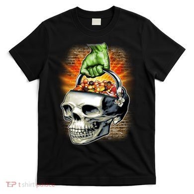 Zombie Skull Candy Bucket T-Shirt